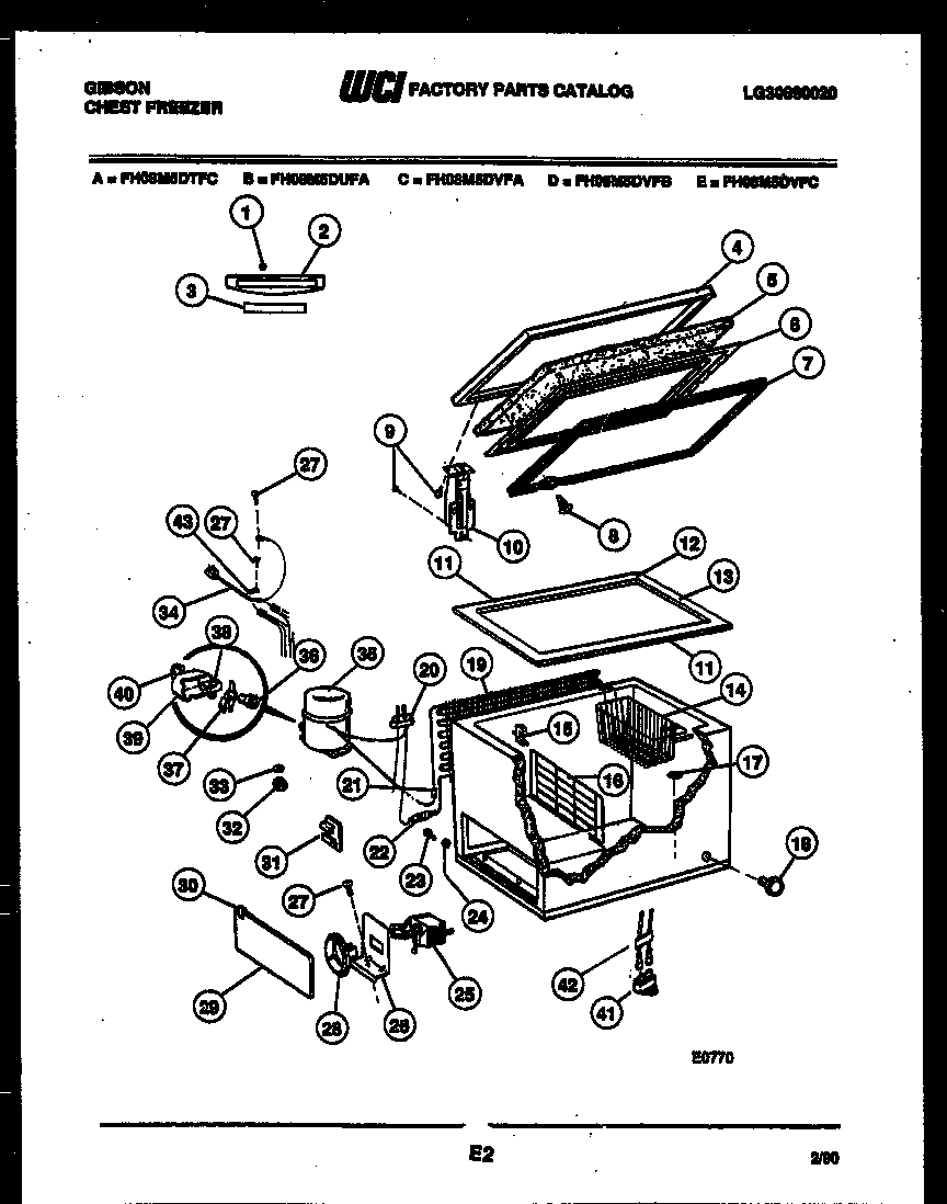 CHEST FREEZER PARTS