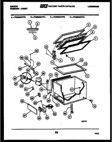 Chest freezer parts