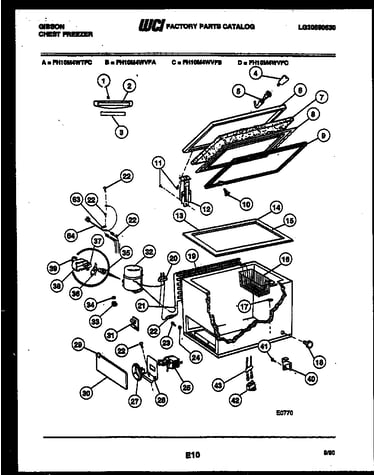 Chest freezer parts