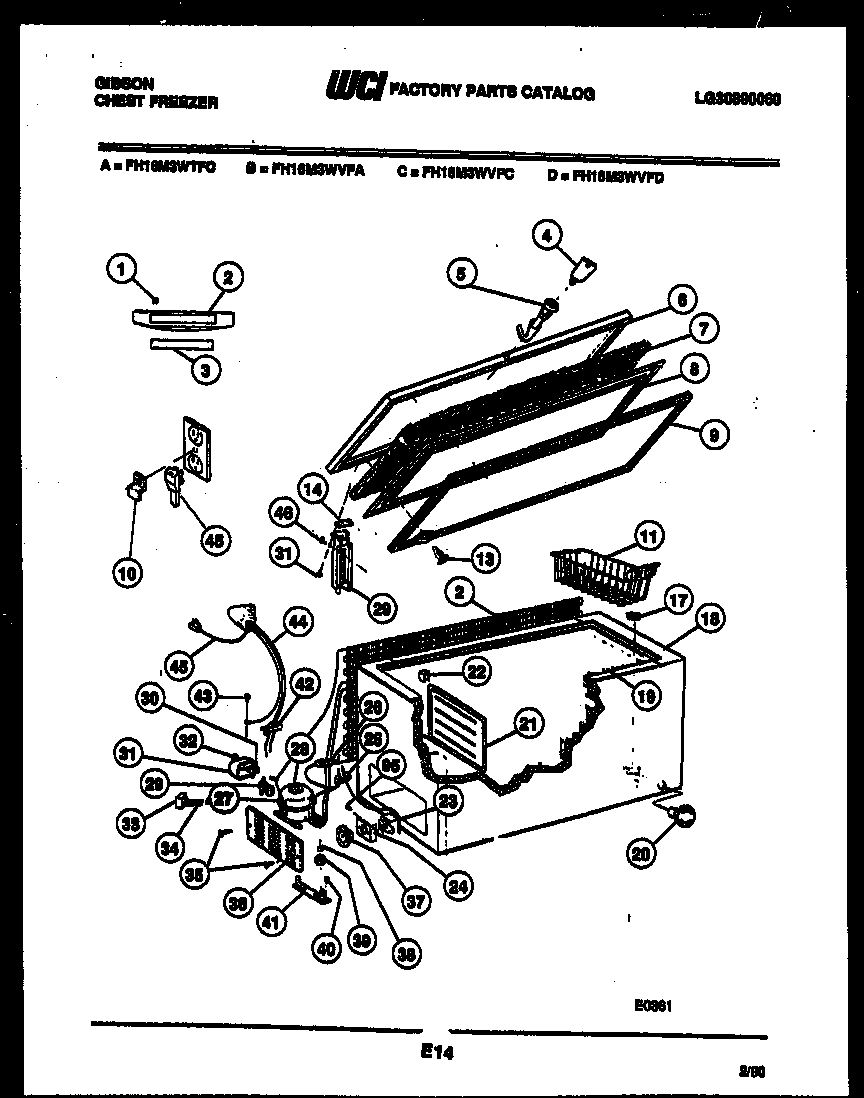 CHEST FREEZER PARTS