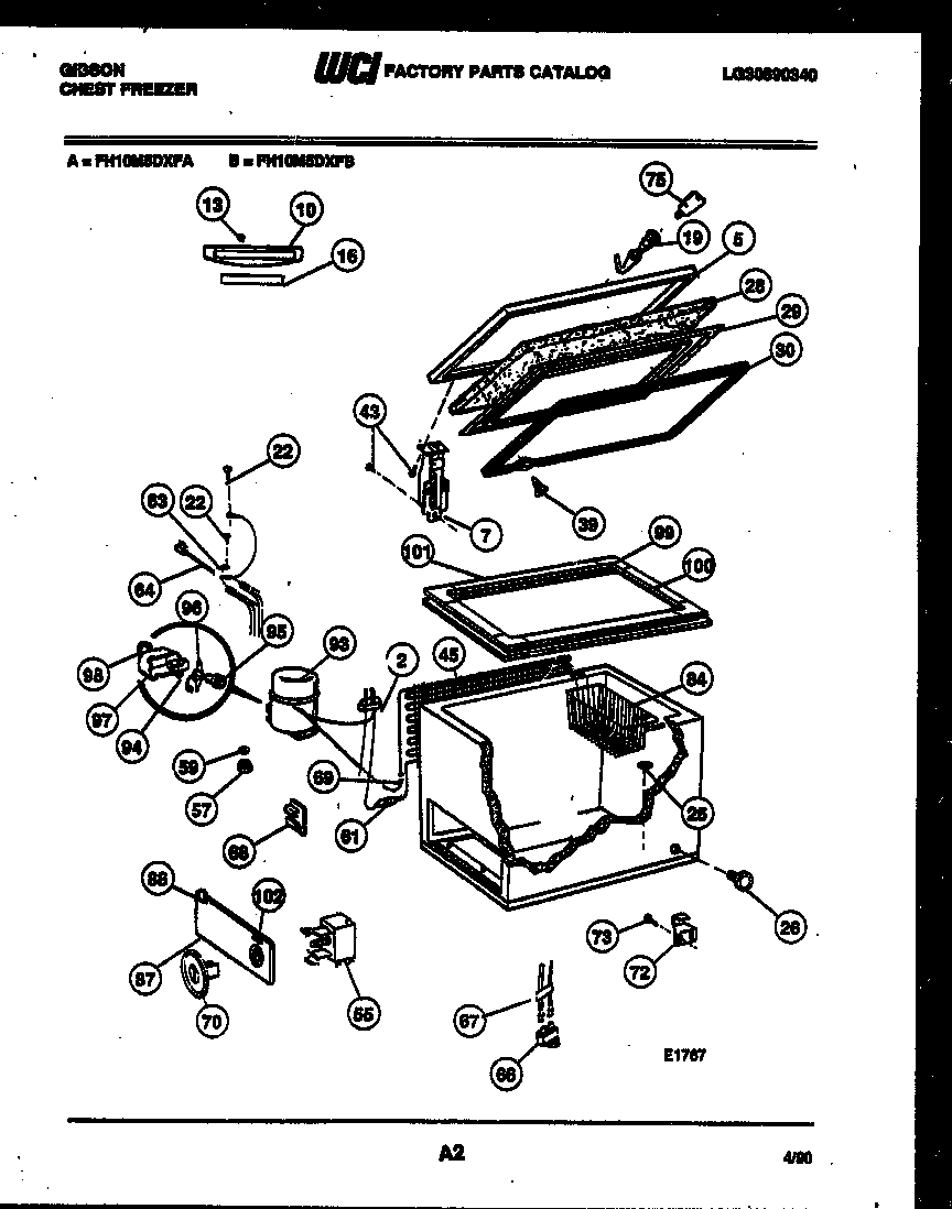 CHEST FREEZER PARTS