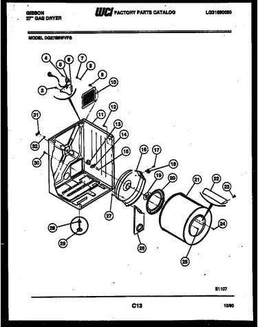 Cabinet and component parts
