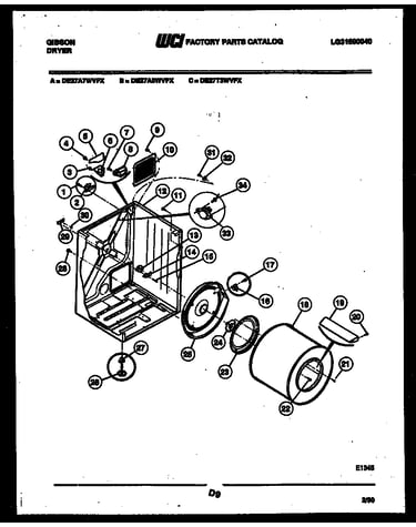 Cabinet and component parts