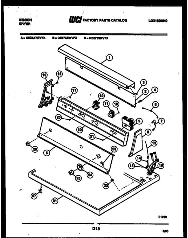 Console and control parts