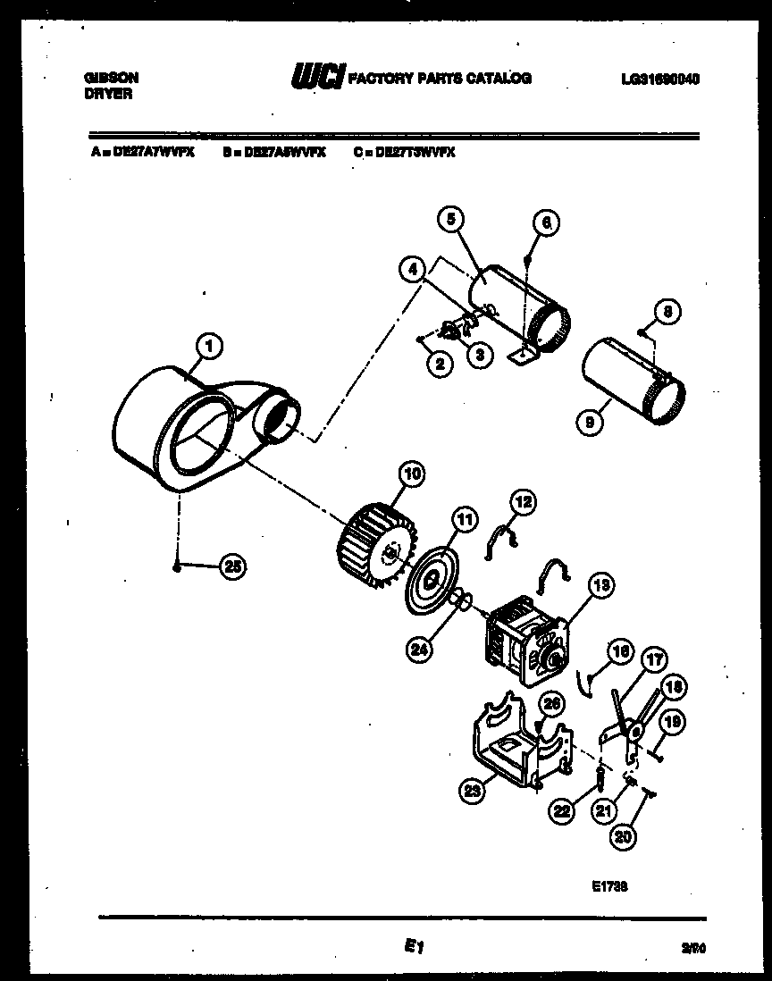 MOTOR AND BLOWER PARTS