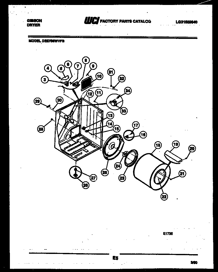 Cabinet and component parts