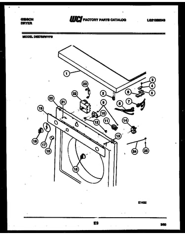 Top, control and miscellaneous parts