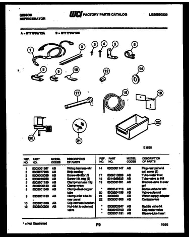 Ice maker installation parts