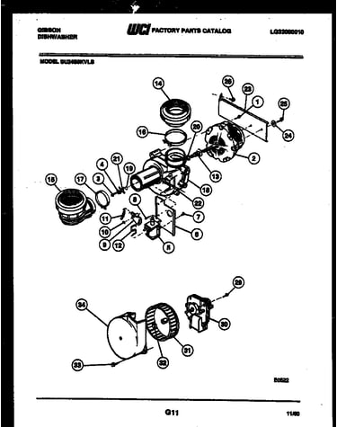 Motor pump and power dry motor parts