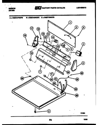 Console and control parts