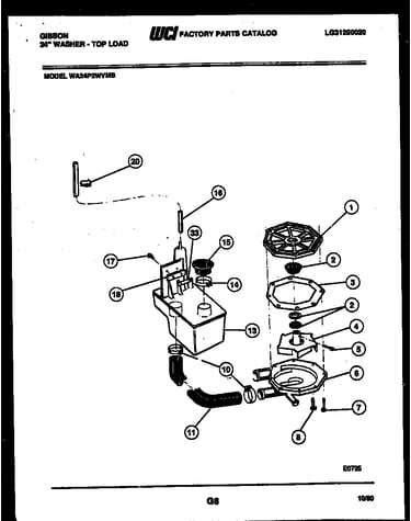 Drain, recirculate parts