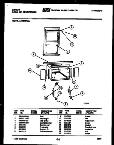 Cabinet and installation parts