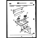 Gibson CEA1M1WSTE backguard and cooktop parts diagram