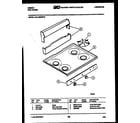 Gibson CGA1M2WSTD backguard and cooktop parts diagram