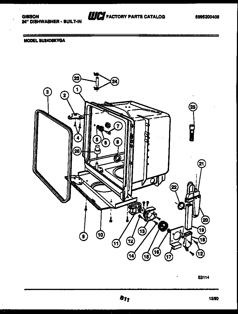 Tub and frame parts