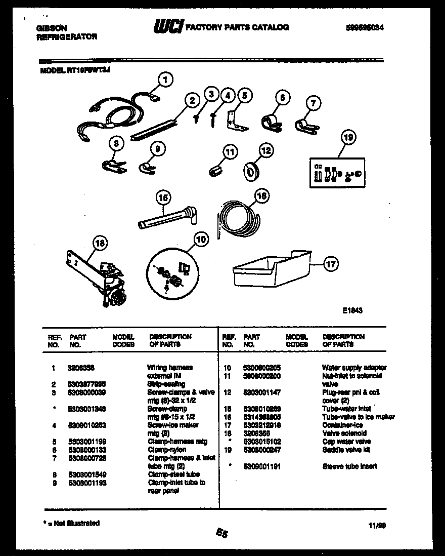 Ice maker installation parts