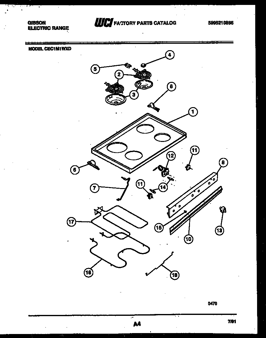 Cooktop and broiler parts