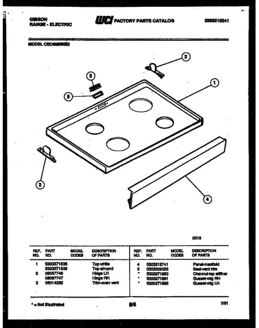 Cooktop parts