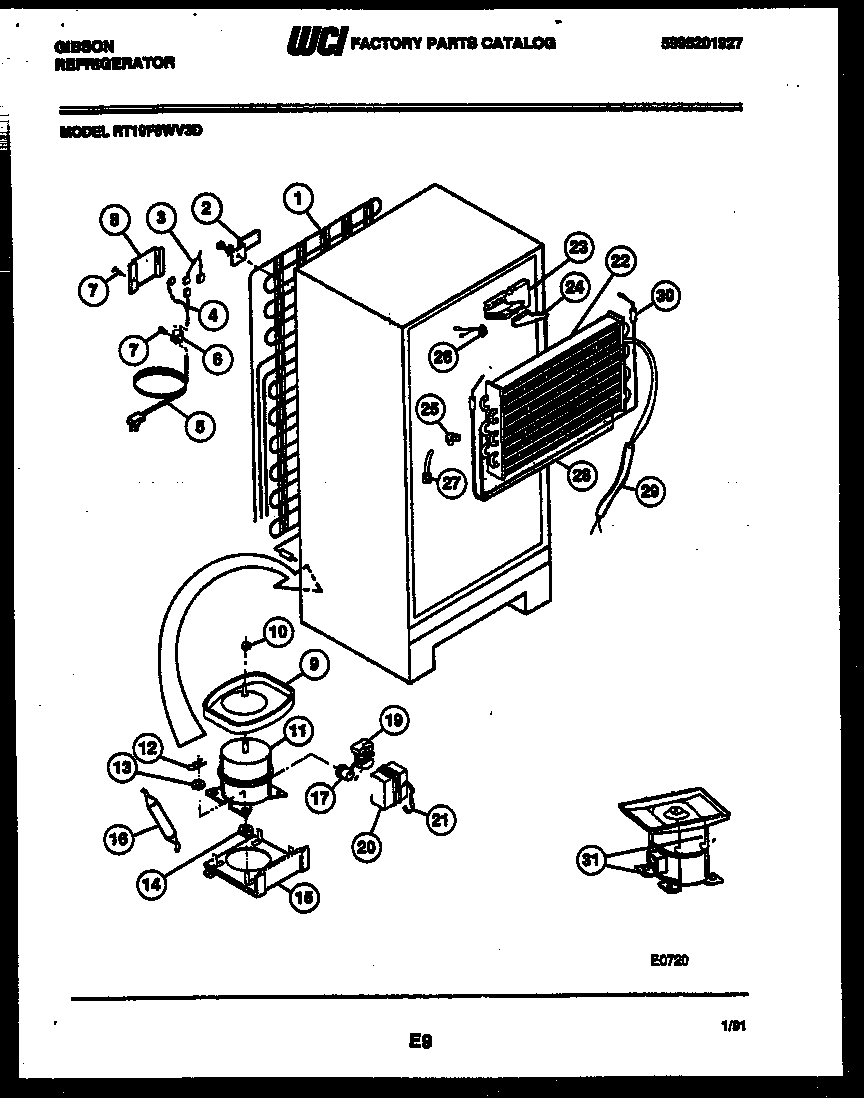 System and automatic defrost parts