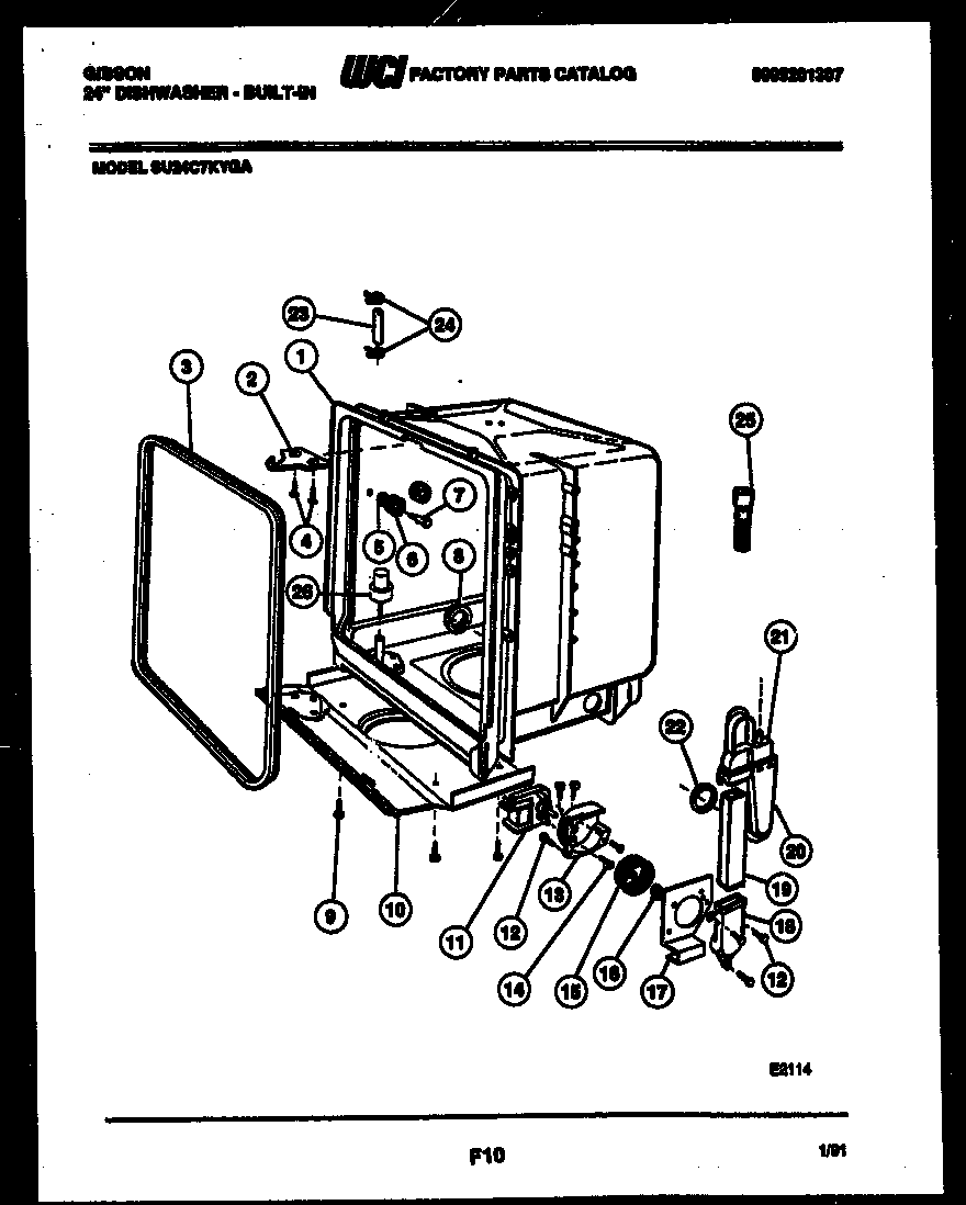 TUB AND FRAME PARTS