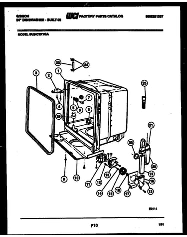 Tub and frame parts