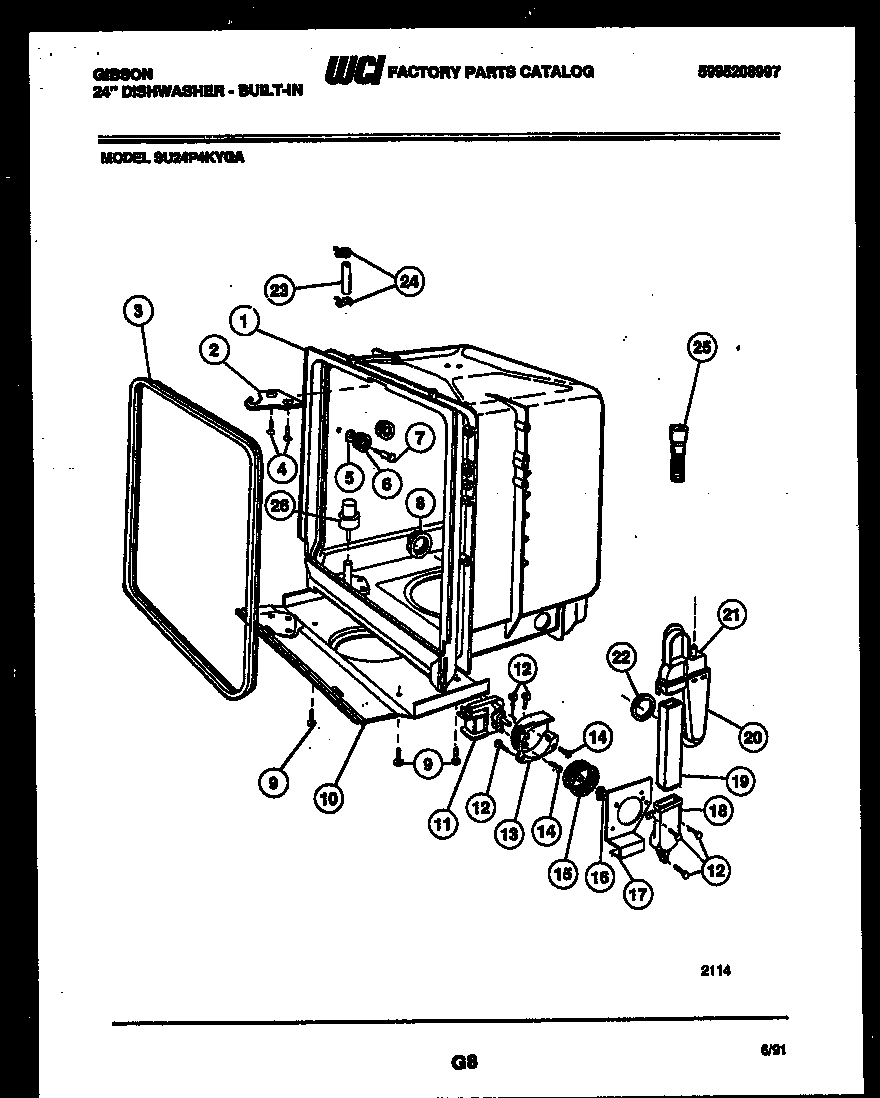 Tub and frame parts