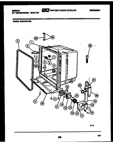 Tub and frame parts
