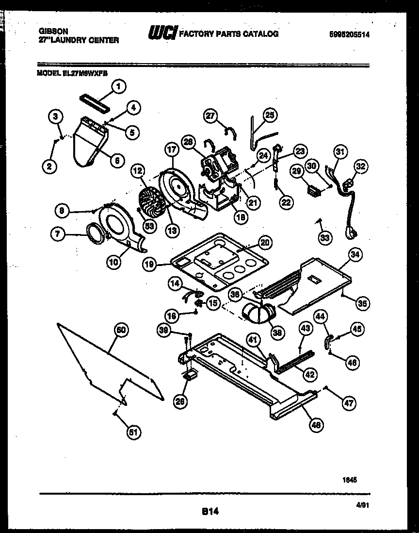 Blower, idler arm clutch and motor parts