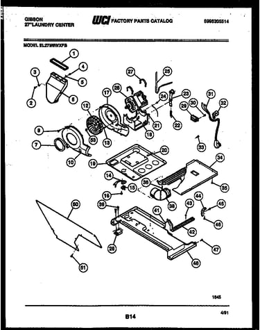 Blower, idler arm clutch and motor parts