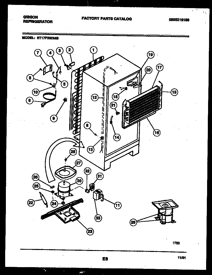System and automatic defrost parts