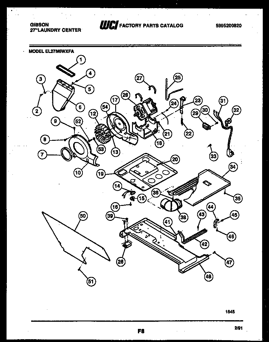 Blower, idler arm clutch and motor parts