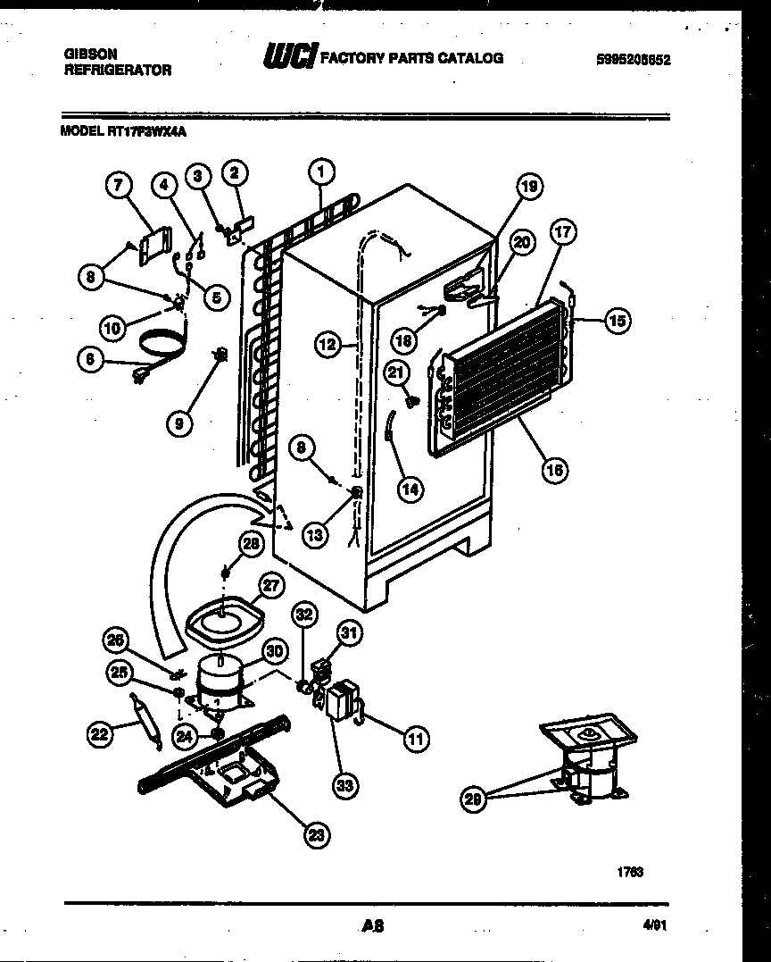 System and automatic defrost parts