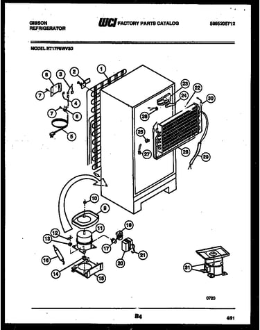 System and automatic defrost parts