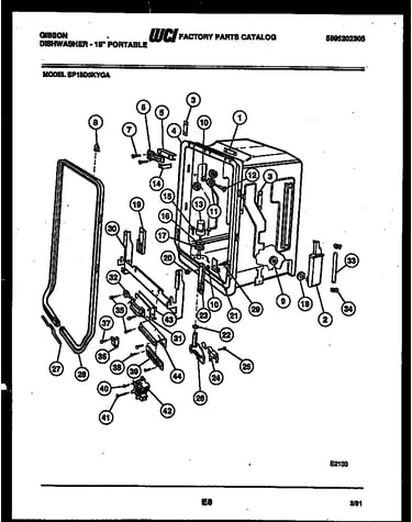 Tub and frame parts