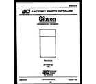 Gibson RT17F3WT3E cover page diagram