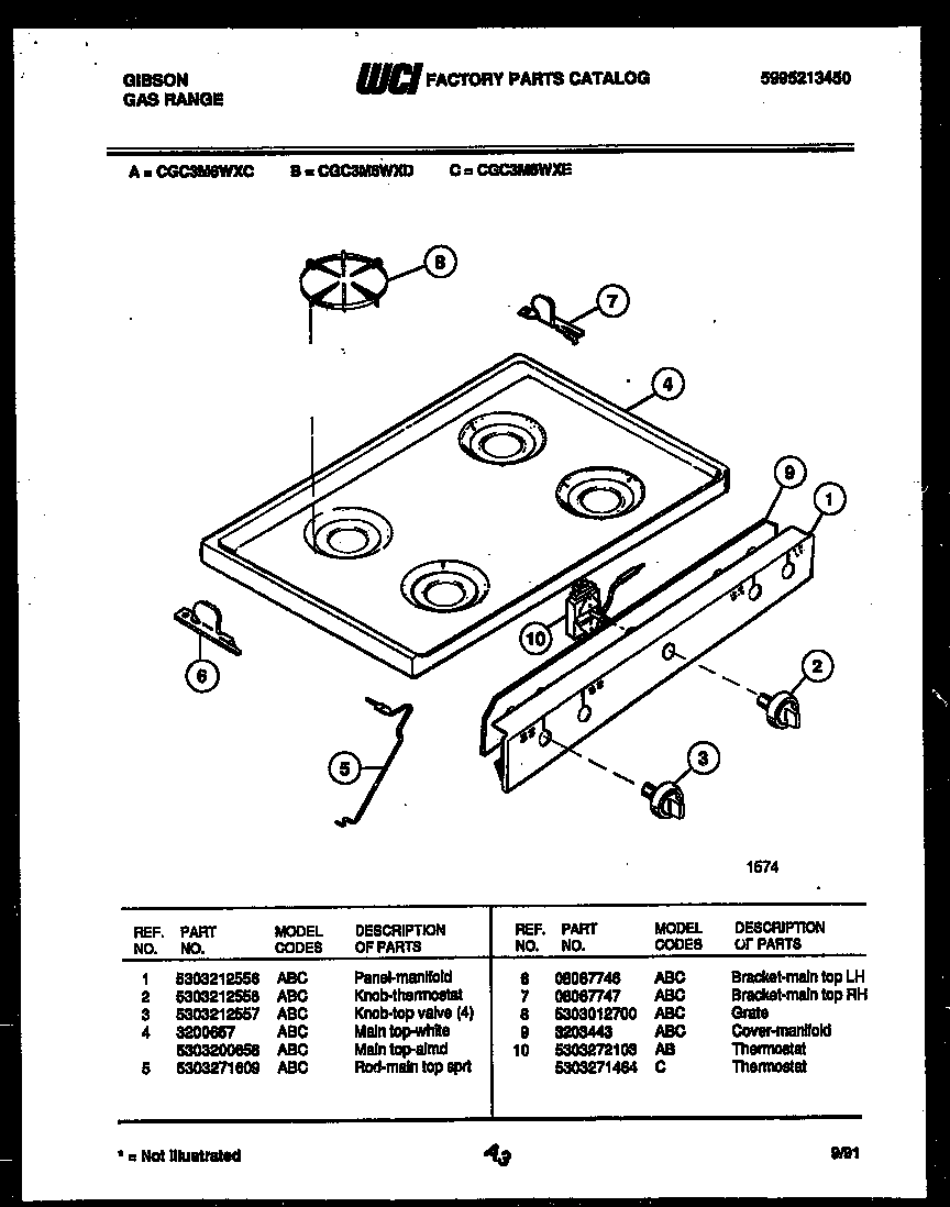 Cooktop parts