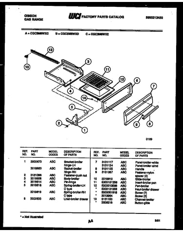 Broiler drawer parts