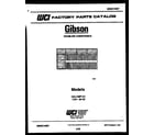 Gibson GAL108P1A1 cover page diagram