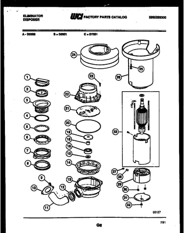 Food disposer parts