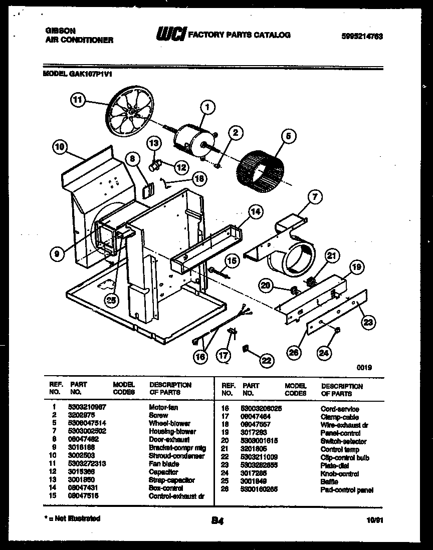 Electrical and air handling parts
