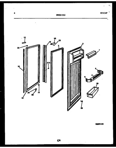Refrigerator door parts