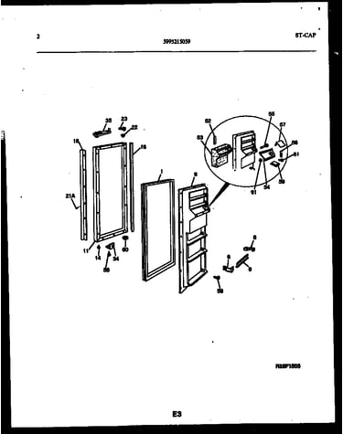 Freezer door parts