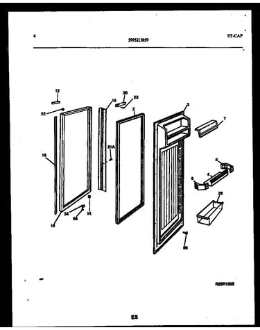 Refrigerator door parts