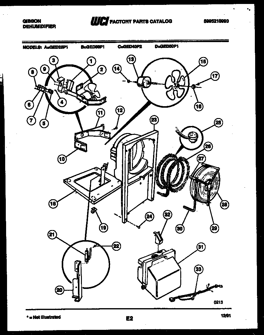 Air, water and condensing parts