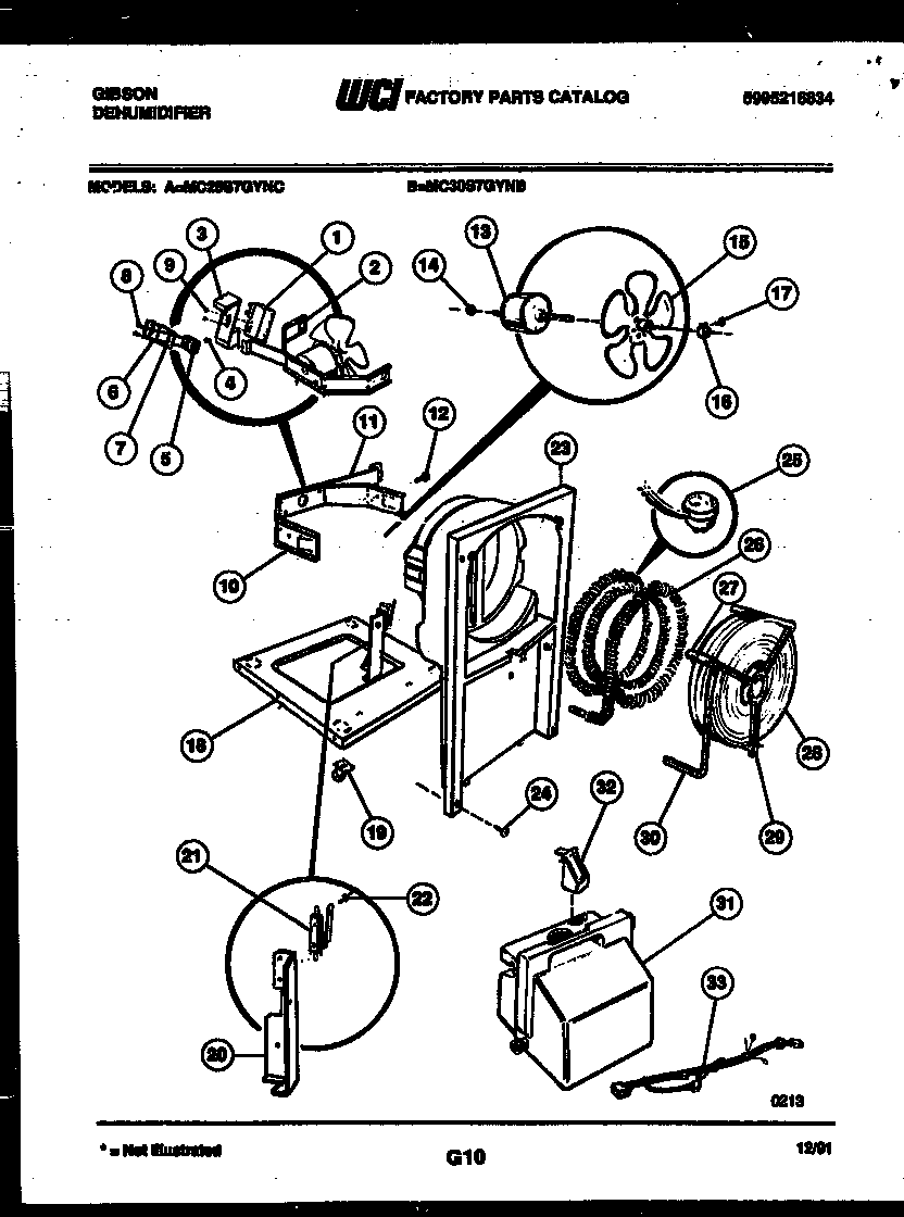 Air, water and condensing parts