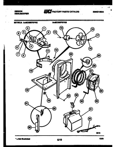 Air, water and condensing parts