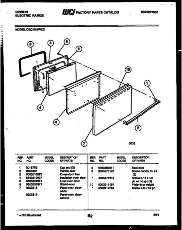 Cooktop and broiler parts