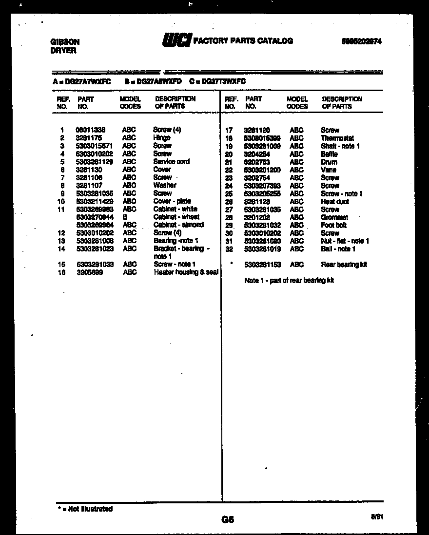 BLOWER AND DRIVE PARTS