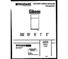Gibson RT15F3WX4B cover page diagram