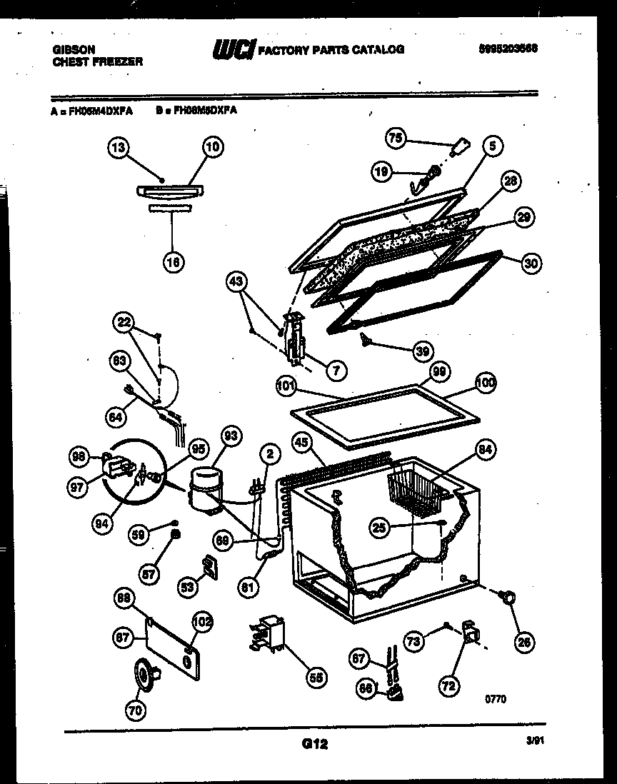 CHEST FREEZER PARTS